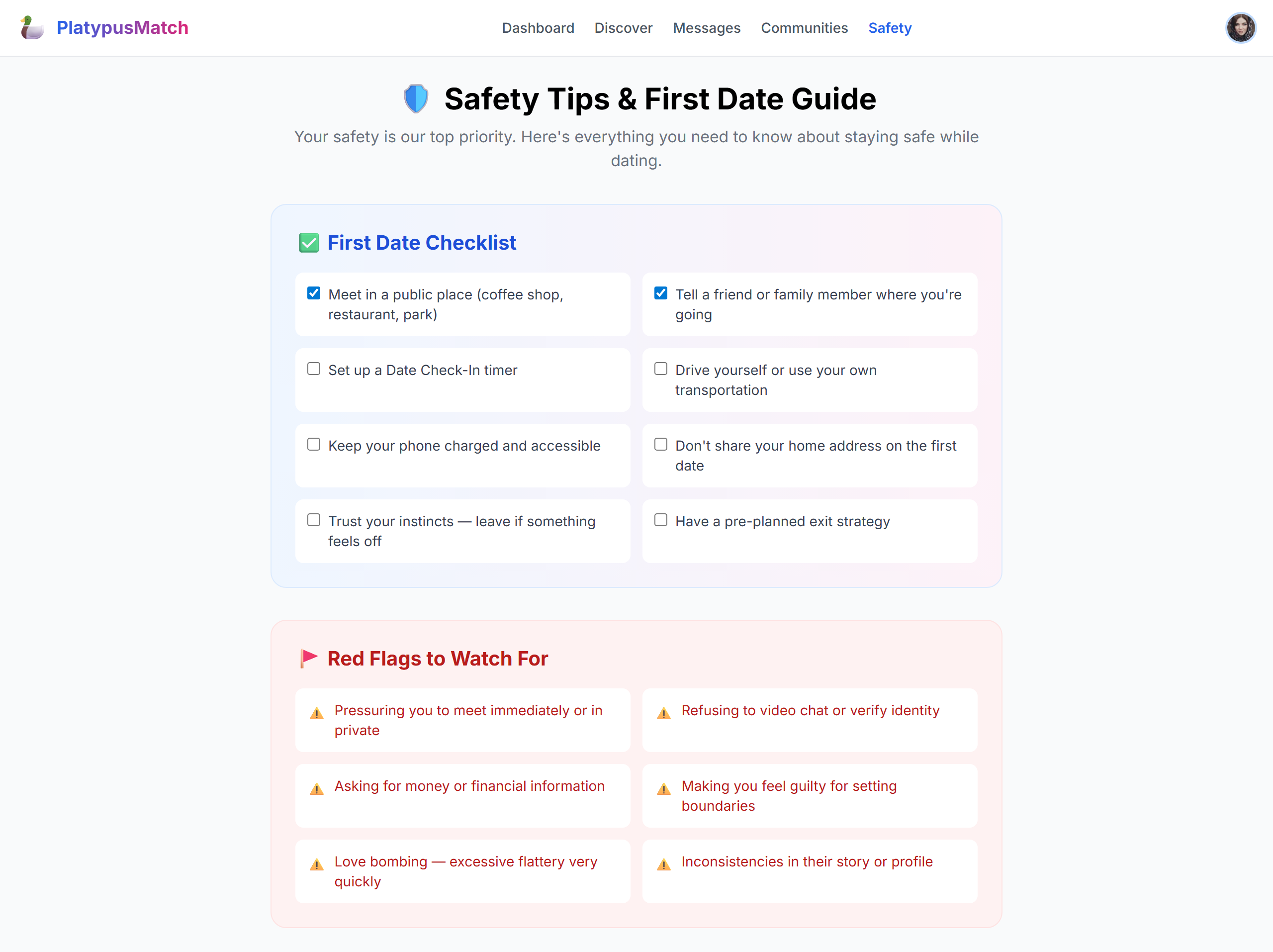 Safety Tips