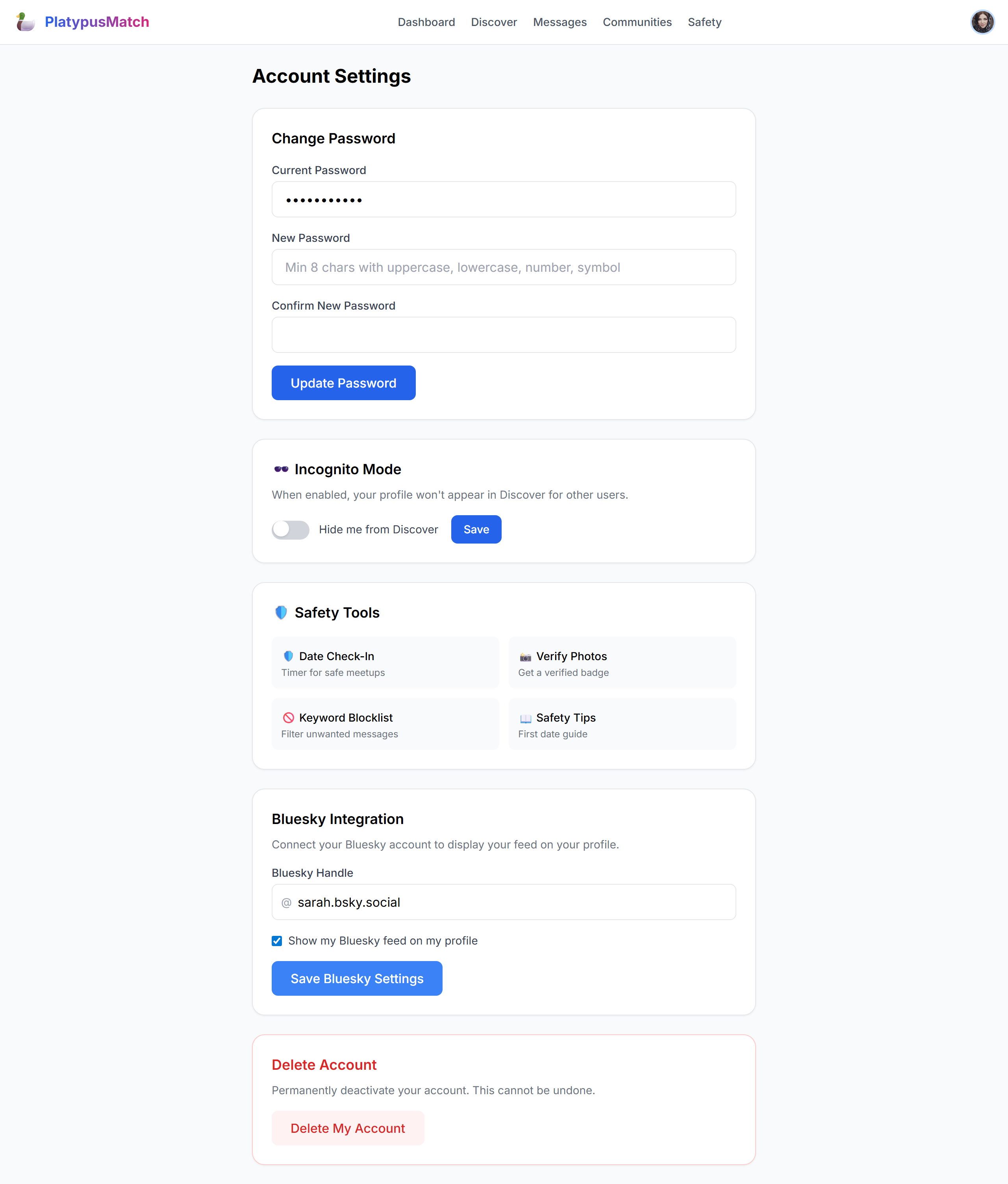 Account Settings