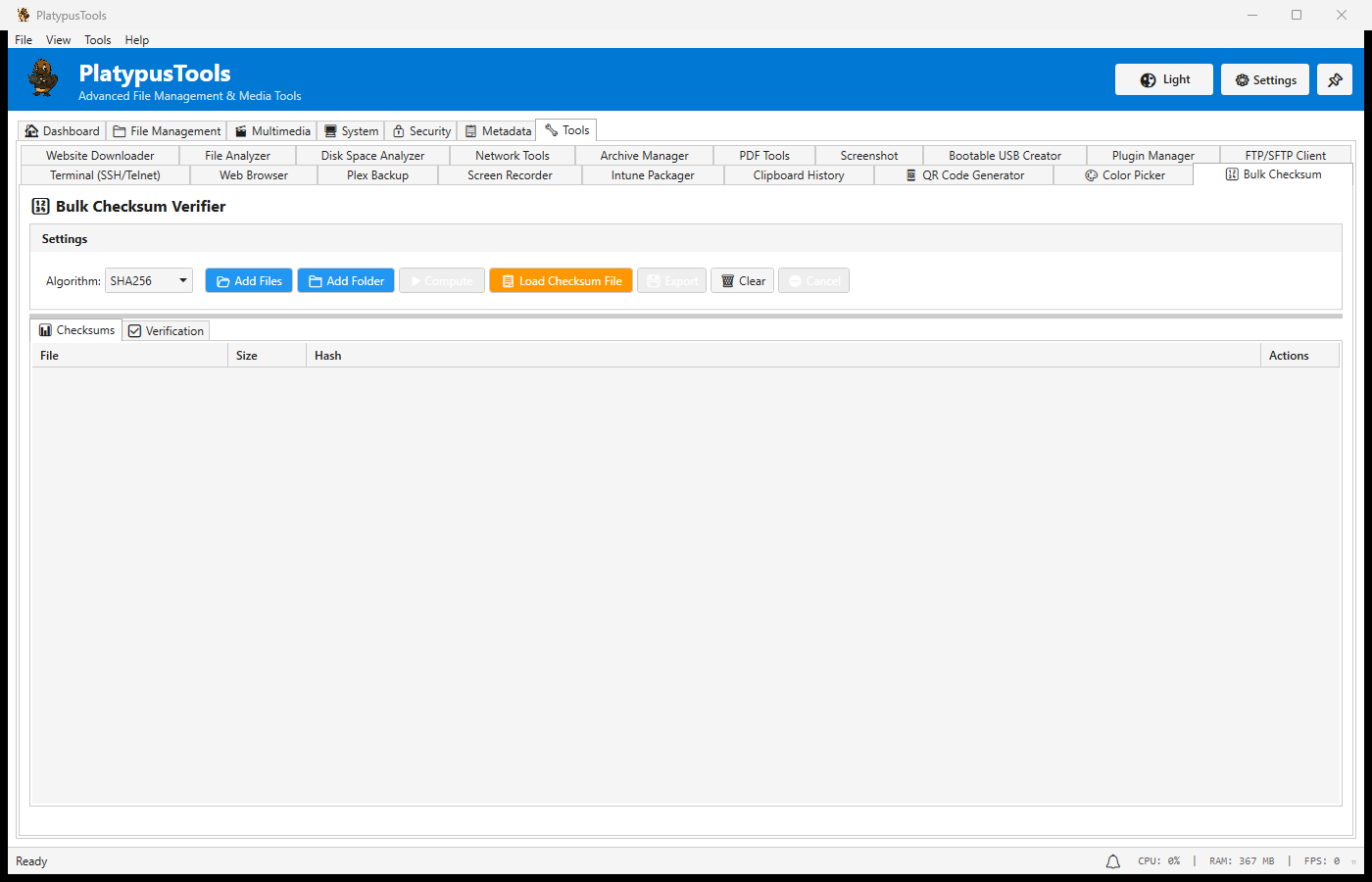 Bulk Checksum