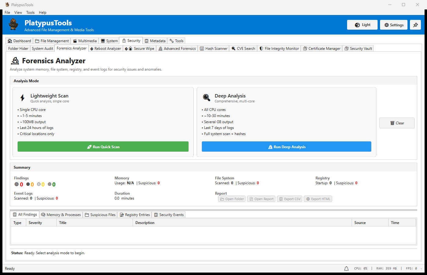 Forensics Analyzer