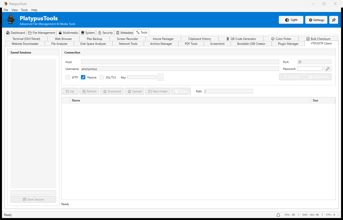 FTP/SFTP Client
