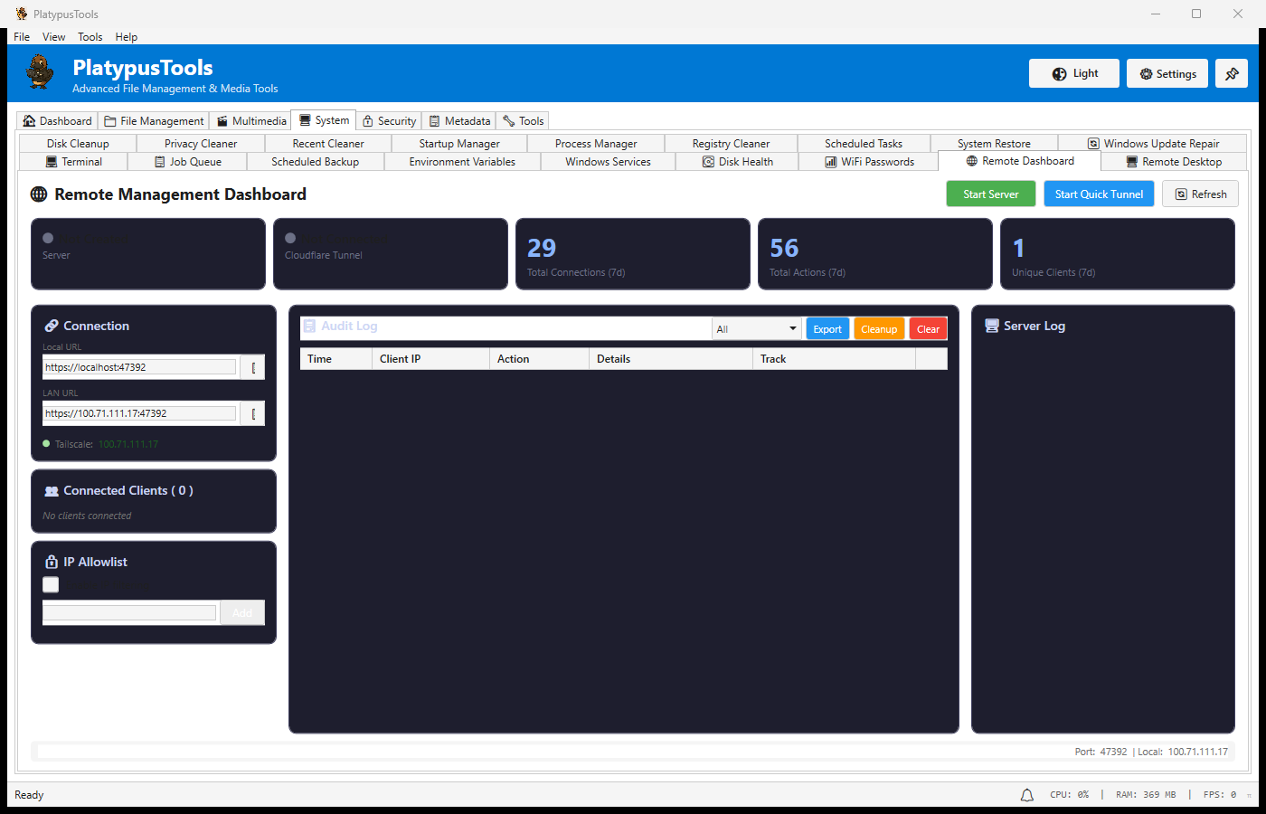 Remote Dashboard