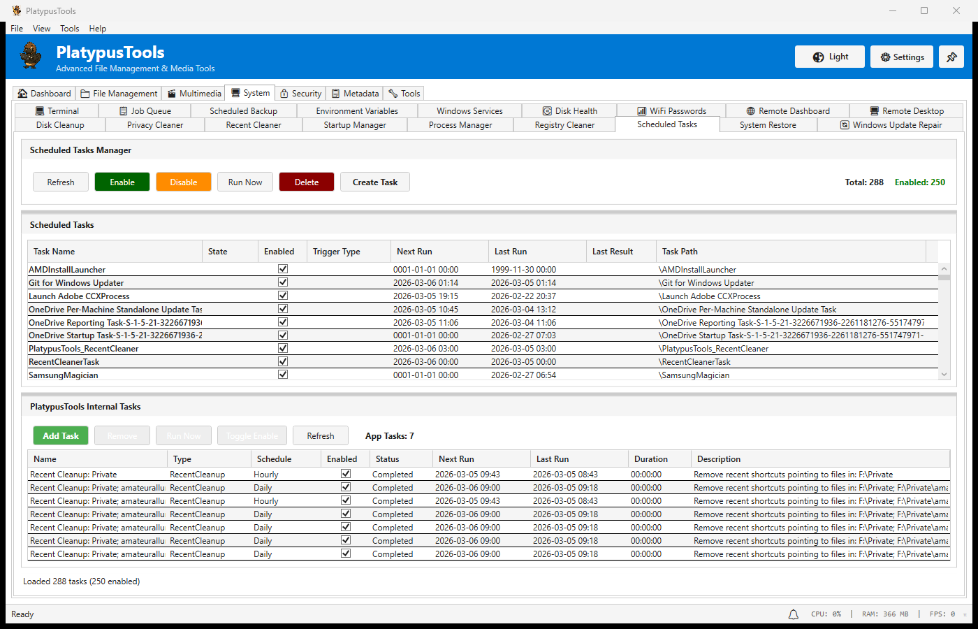 Scheduled Tasks