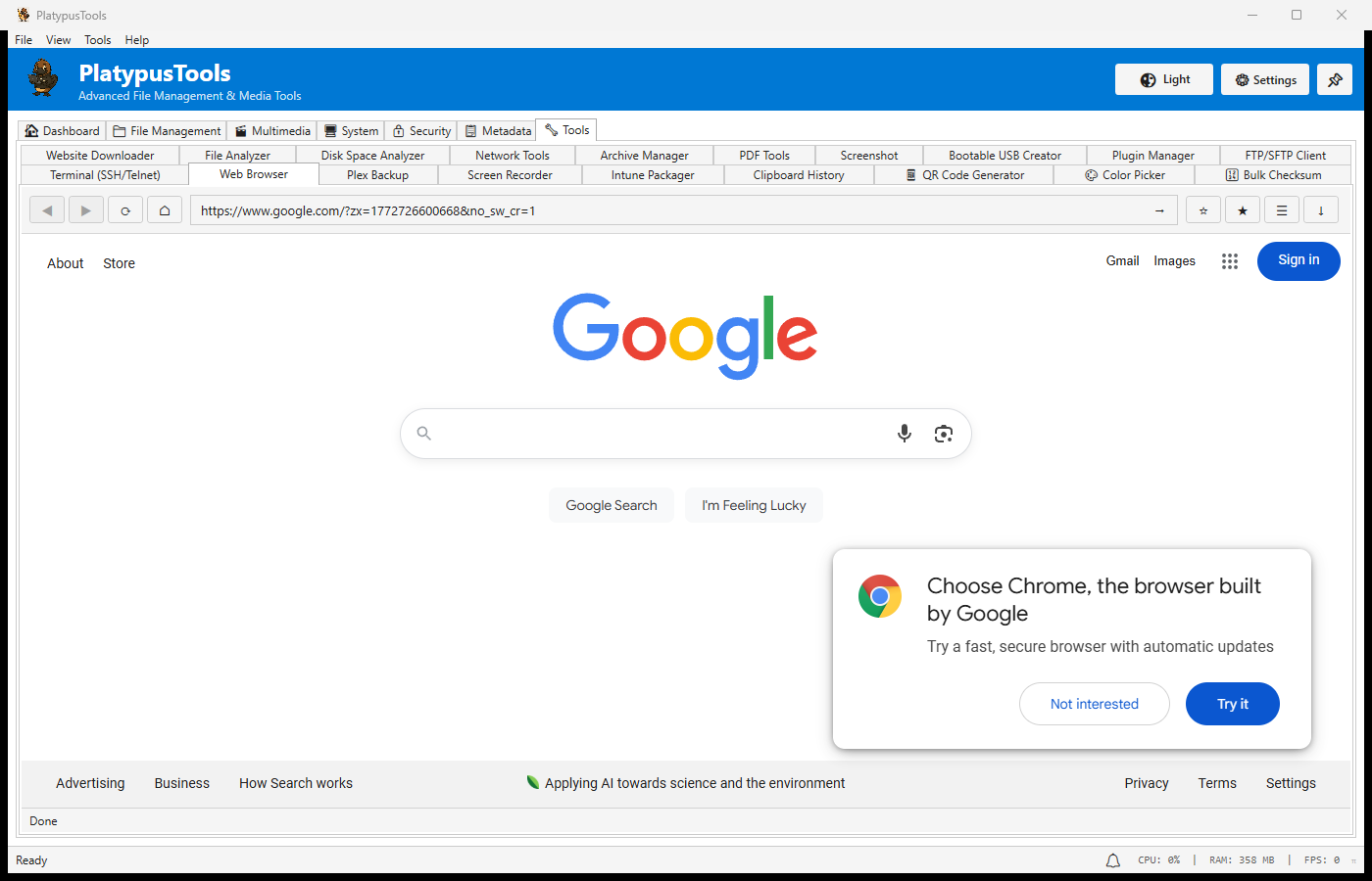 Web Browser